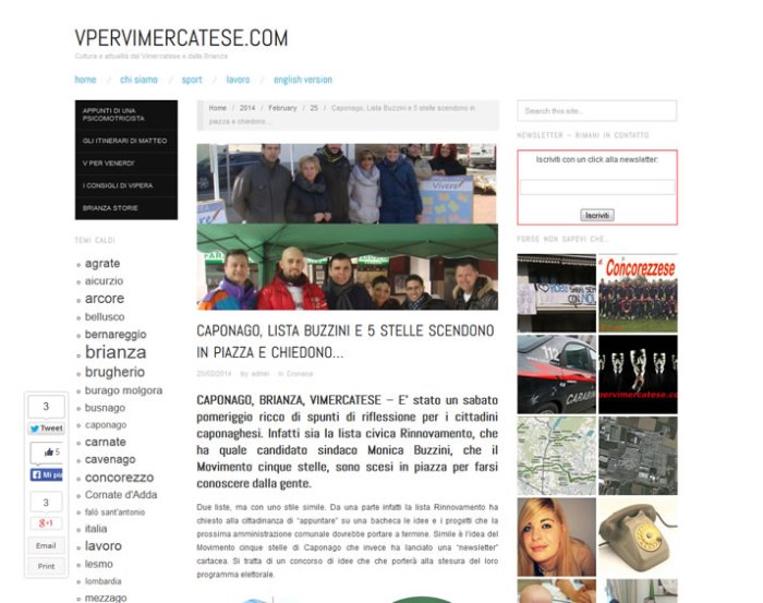 Rassegna Stampa - 25/02 - VperVimercatese.com