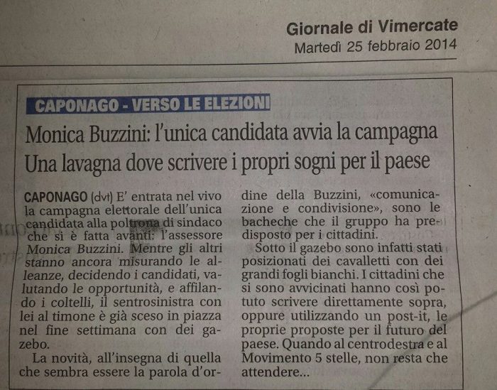 Rassegna Stampa - Giornale di Vimercate 25/02/2014