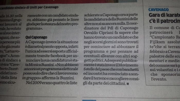 Il Cittadino 08/02/2014