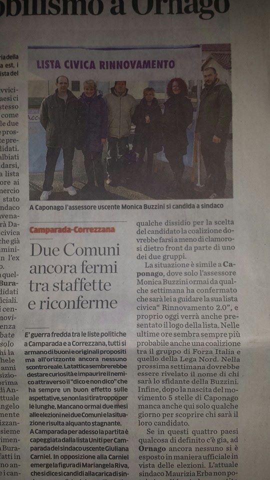Rassegna stampa da "Il Cittadino" - sabato 22 marzo 2014