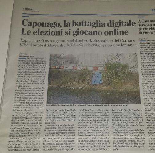 Rassegna stampa da "Il Cittadino" - sabato 22 marzo 2014