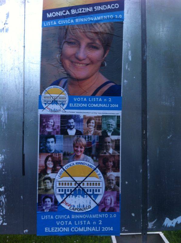 Manifesti Monica Buzzini Sindaco - Lista Civica Rinnovamento 2.0