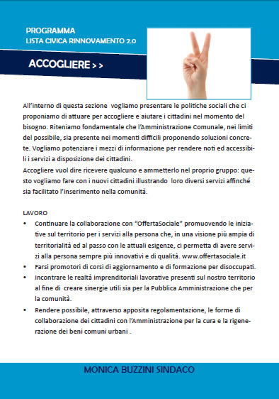 Accogliere - Programma 