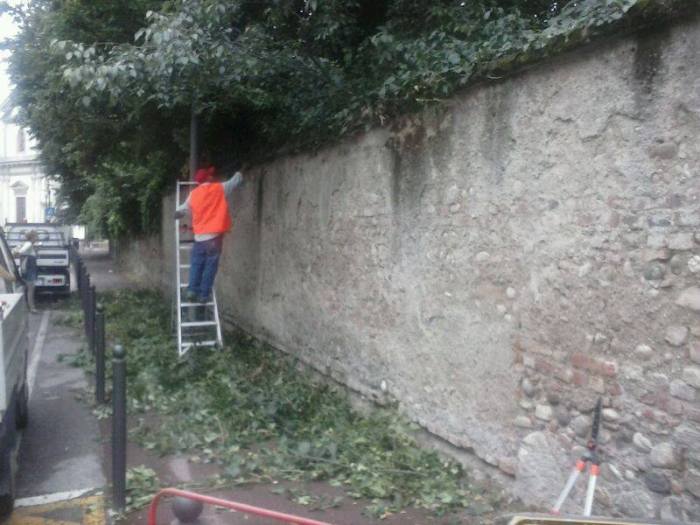 Pista ciclabile prima della messa in sicurezza 17/06