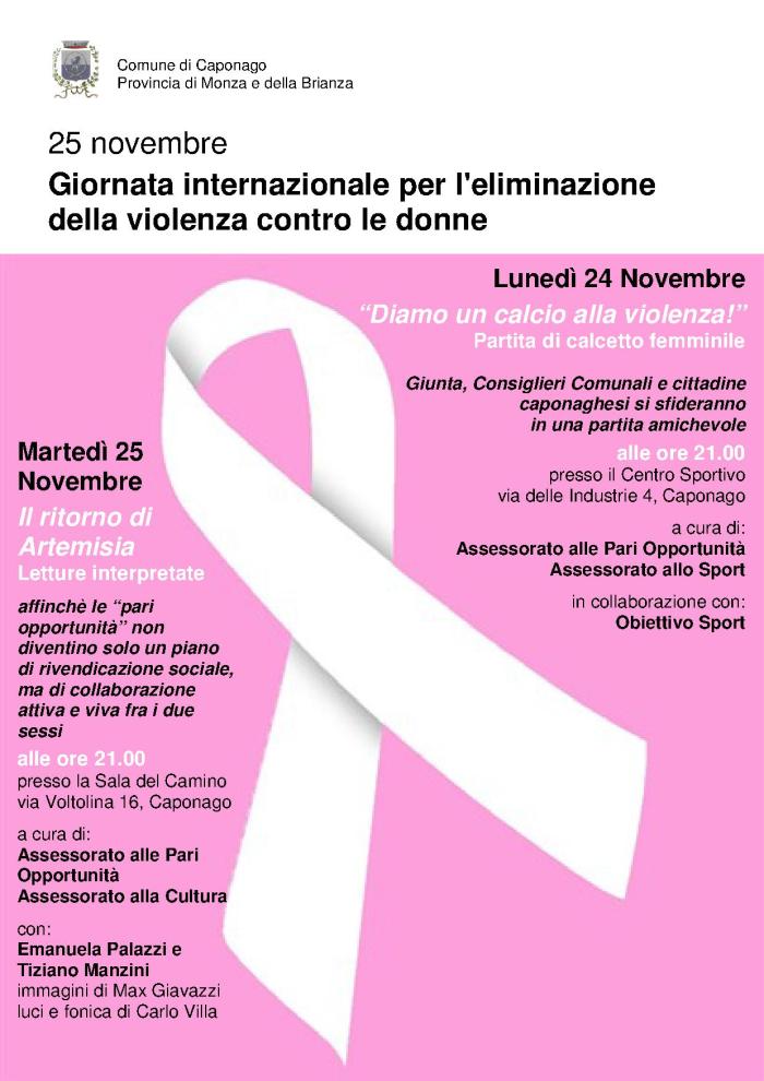Giornata internazionale per l'eliminazione della violenza contro le donne